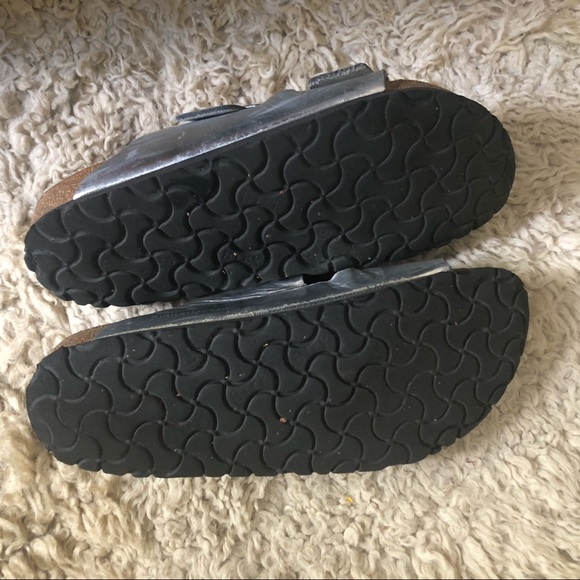Silver metallic Birkenstock Arizona soft footbed 39 - Picture 6 of 7